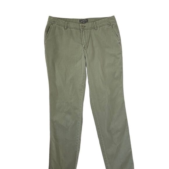 Eddie Bauer 100% cotton agave green khaki  denim style pants size S - Picture 1 of 10
